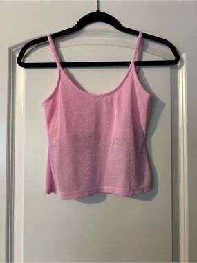 Danielle Guizio Pink Velvet Cami